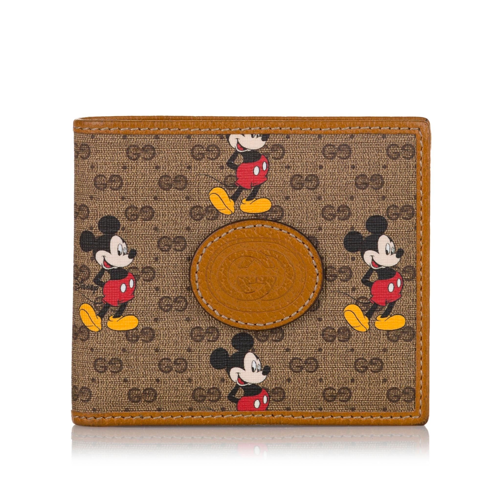 Gucci Candy GG Mickey Mouse Bifold Small Wallet (SHG-SRz6Io)