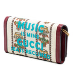 Gucci Canvas 100 Centennial Floral Crown Wallet On Chain