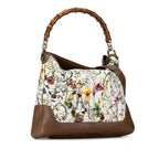 Gucci Canvas Bamboo Flora Diana Satchel (SHG-8uP6Jf)