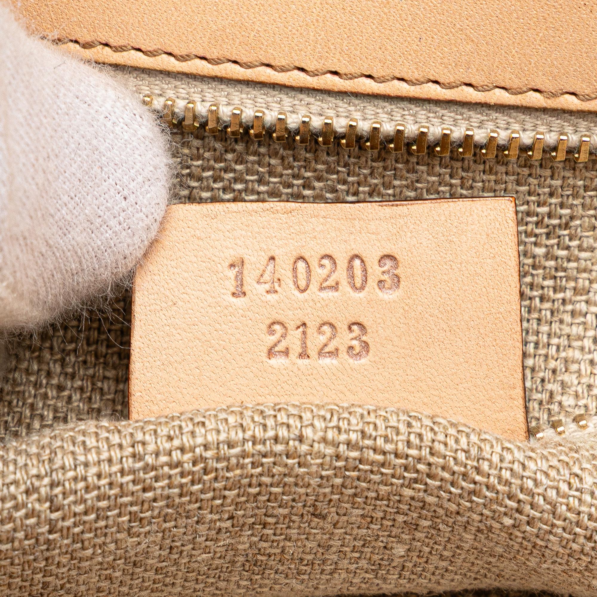 Gucci Canvas Bamboo Flora Handbag