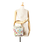 Gucci Canvas Bamboo Flora Handbag