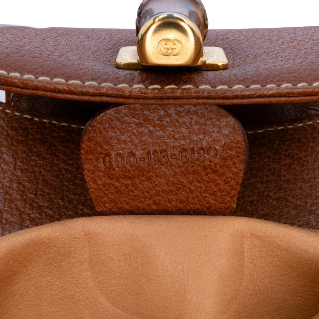 Gucci Canvas Bamboo Handbag