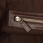 Gucci Canvas Bamboo Horsebit Print Hobo