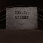 Gucci Horsebit Canvas Bamboo Satchel