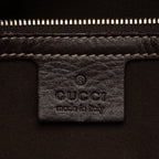Gucci Horsebit Canvas Bamboo Satchel