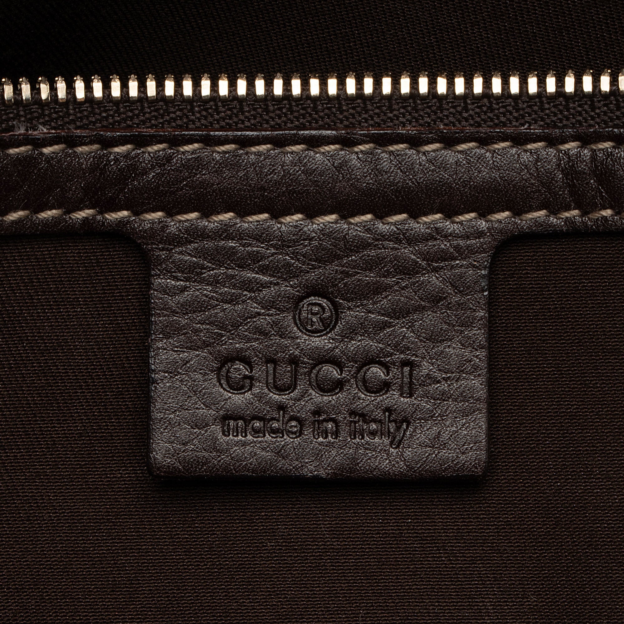 Gucci Horsebit Canvas Bamboo Satchel