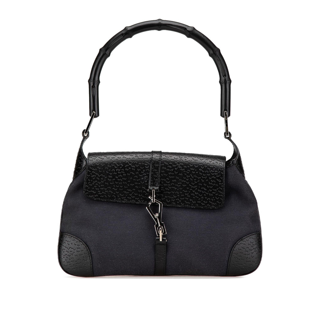 Gucci Canvas Bamboo Jackie Hobo