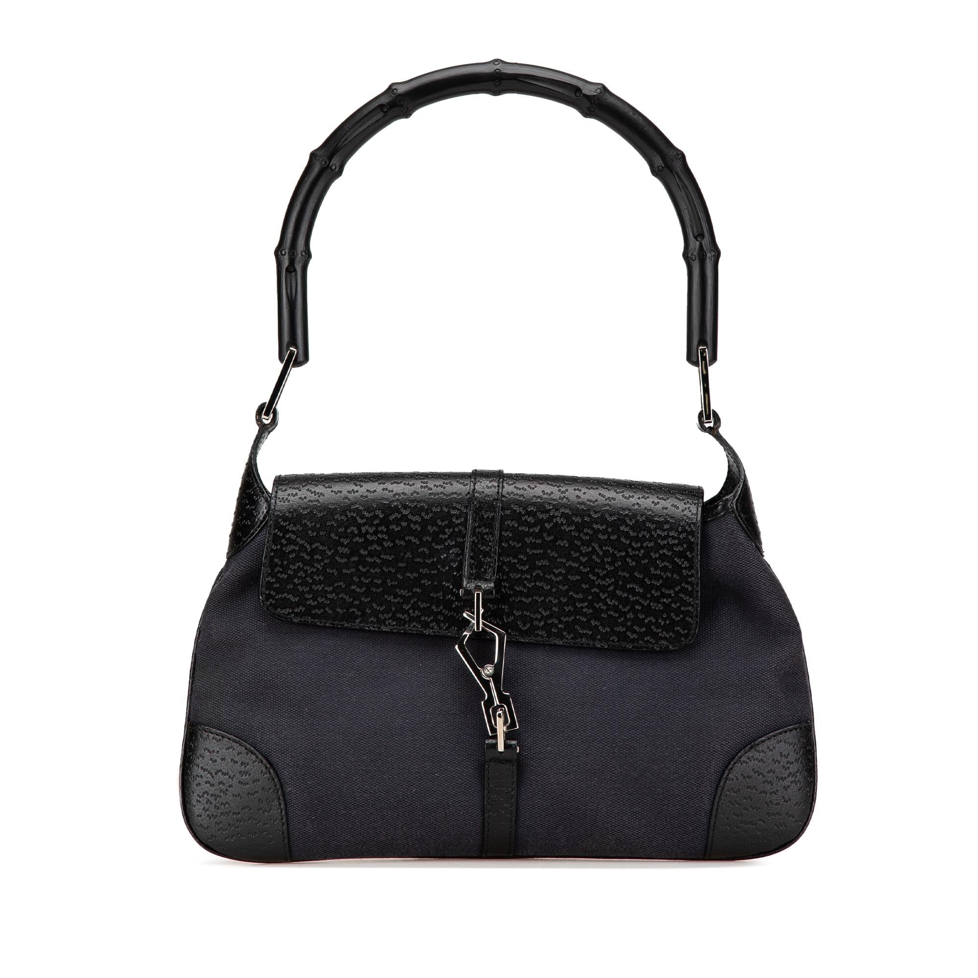 Gucci Canvas Bamboo Jackie Hobo