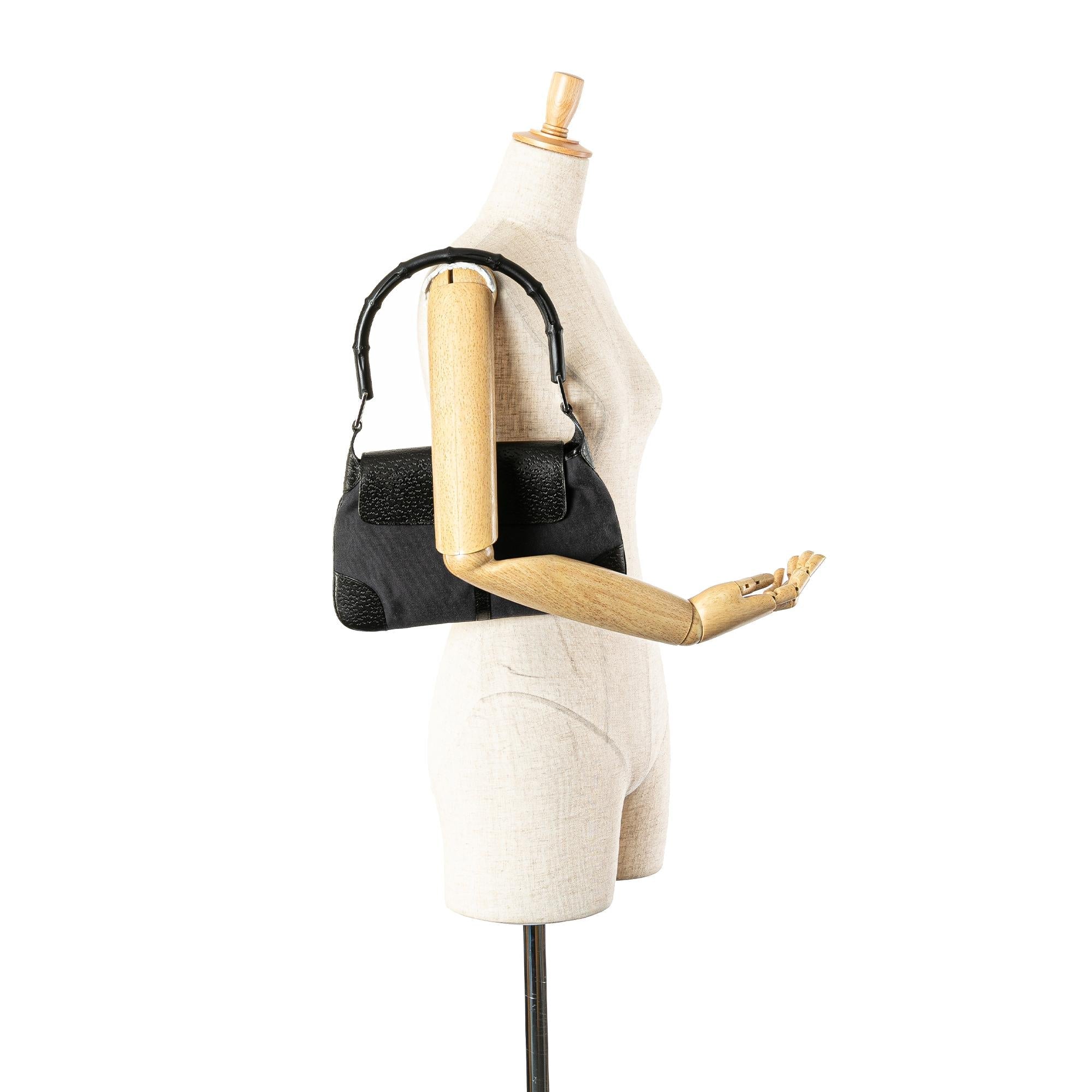 Gucci Canvas Bamboo Jackie Hobo