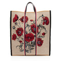Gucci Canvas Embroidered Floral Vertical Tote (SHF-tGiQY1)
