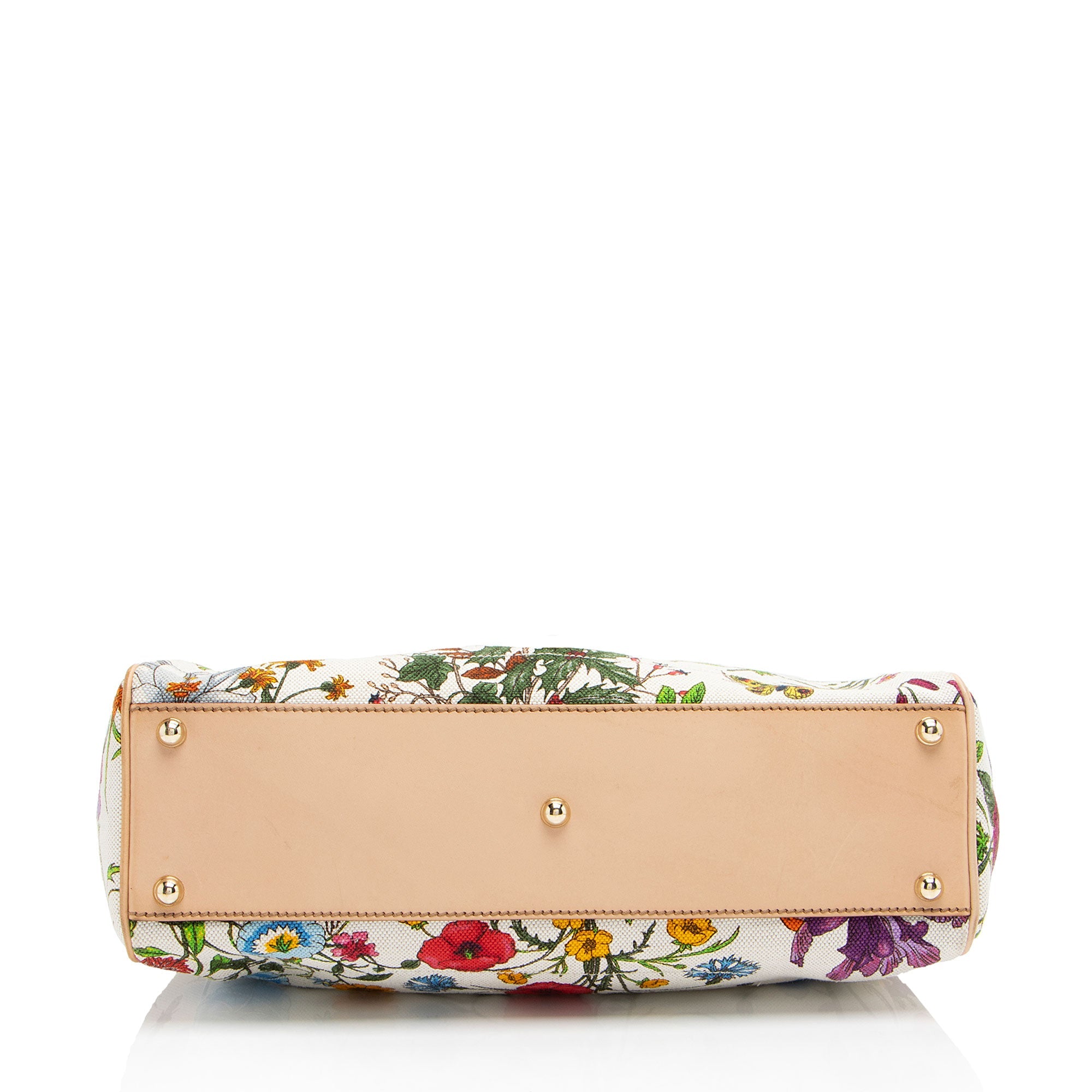 Gucci Canvas Flora Bardot Shoulder Bag