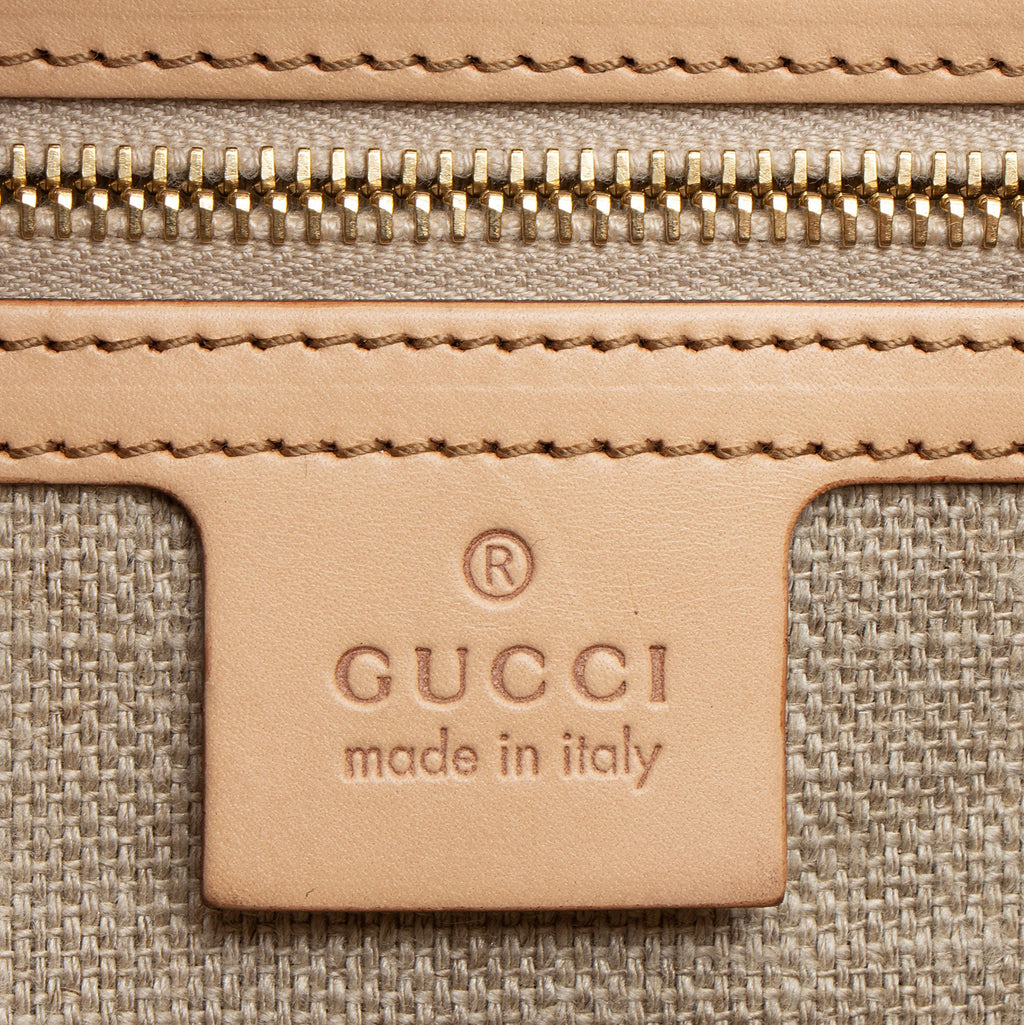 Gucci Canvas Flora Bardot Shoulder Bag