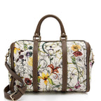 Gucci Canvas Flora Joy Convertible Medium Boston Bag (SHF-FIW9Ce)