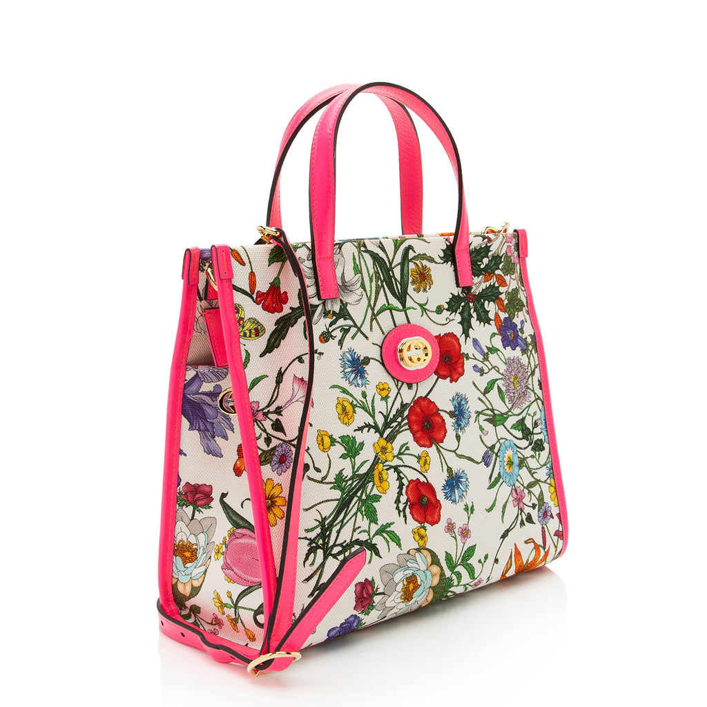 Gucci Canvas Flora Medium Tote