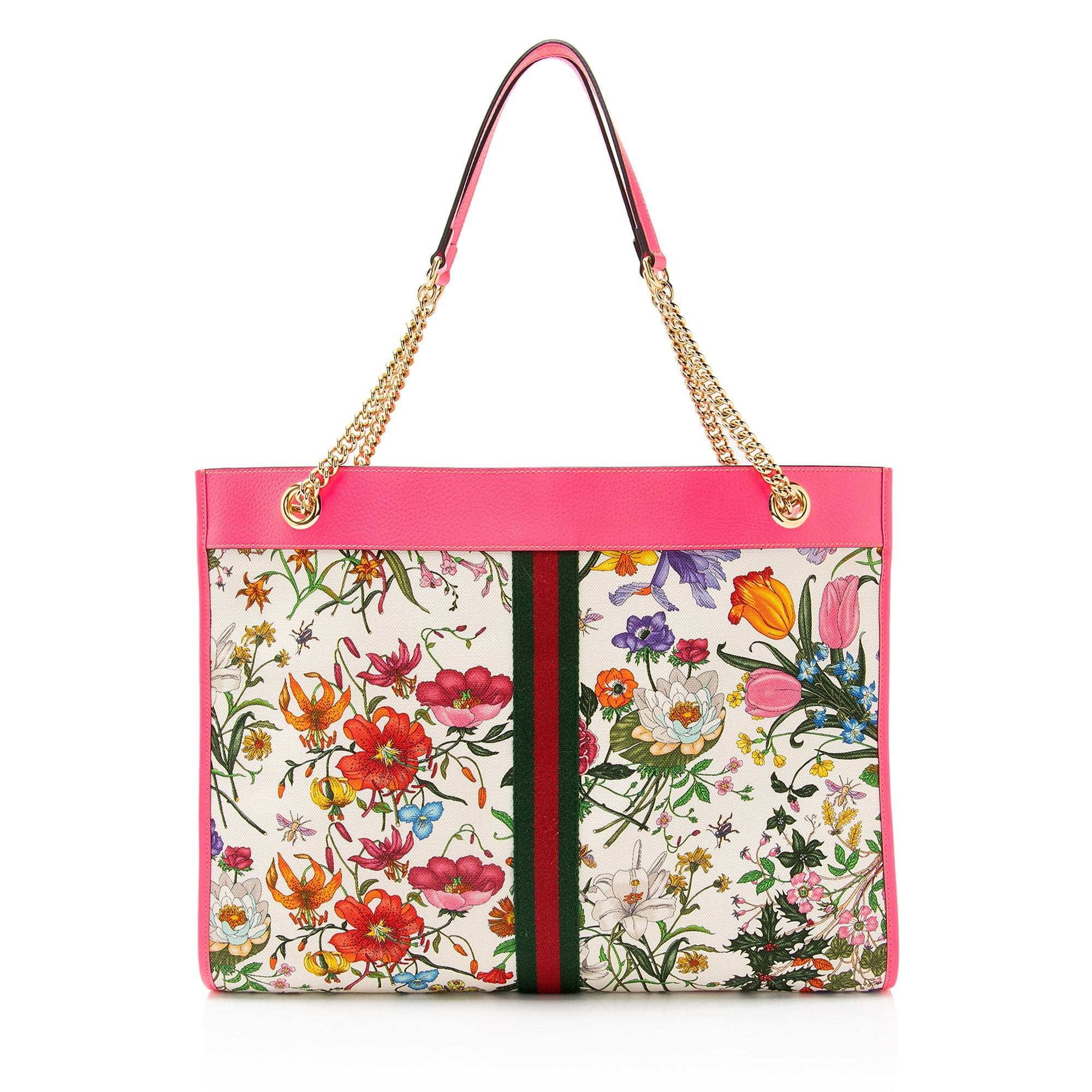 Gucci Canvas Flora Rajah Large Tote