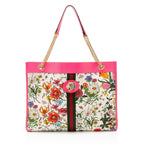 Gucci Canvas Flora Rajah Large Tote
