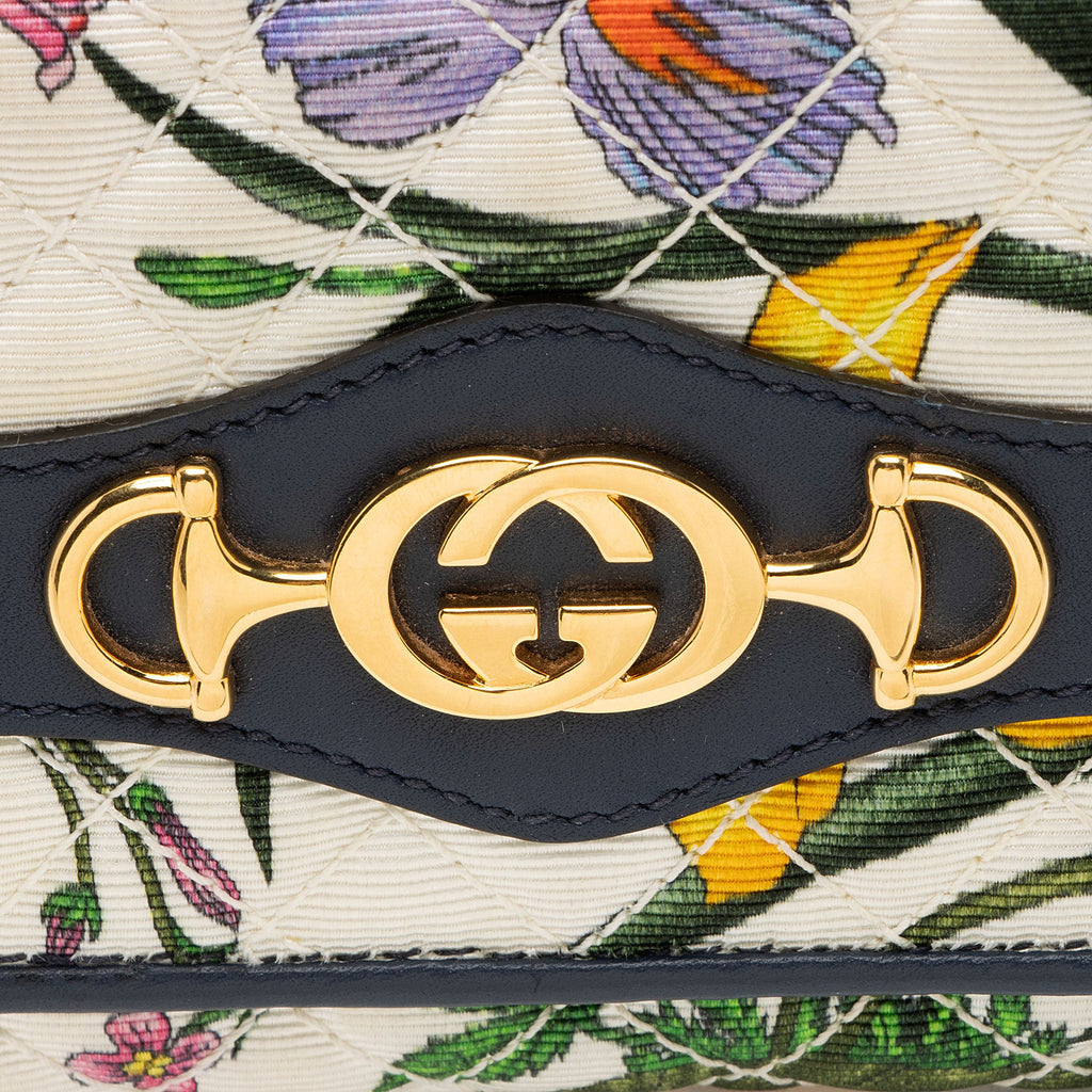 Gucci Canvas Flora Zumi Continental Wallet (SHF-SdfXJs)