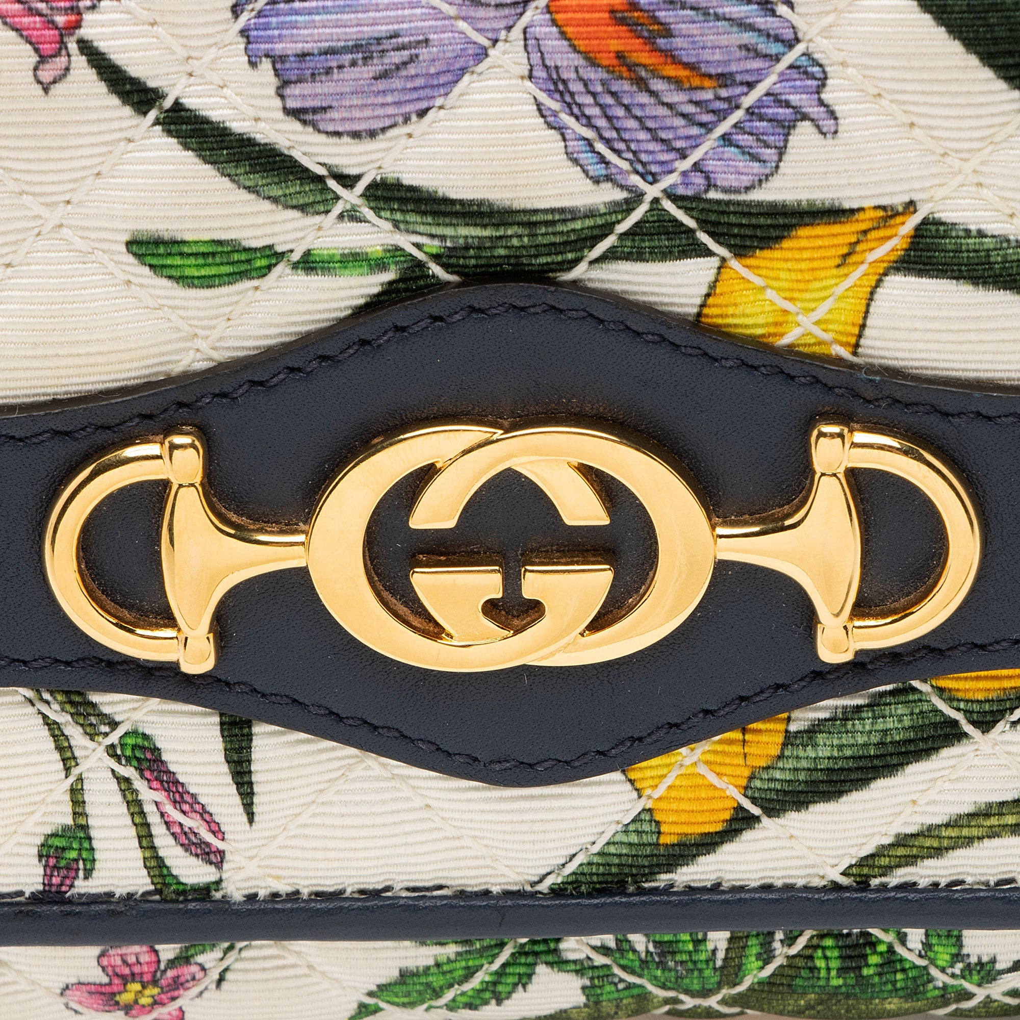 Gucci Canvas Flora Zumi Continental Wallet (SHF-SdfXJs)