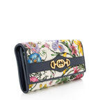 Gucci Canvas Flora Zumi Continental Wallet (SHF-SdfXJs)