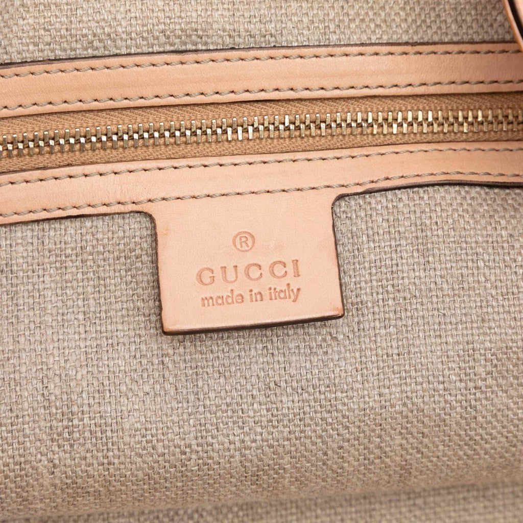 Gucci Canvas Floral Peggy Bamboo Hobo
