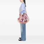 Gucci Canvas Floral Peggy Bamboo Hobo