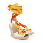 Gucci Canvas GG Marmont Espadrille Wedges - Size 10 / 40