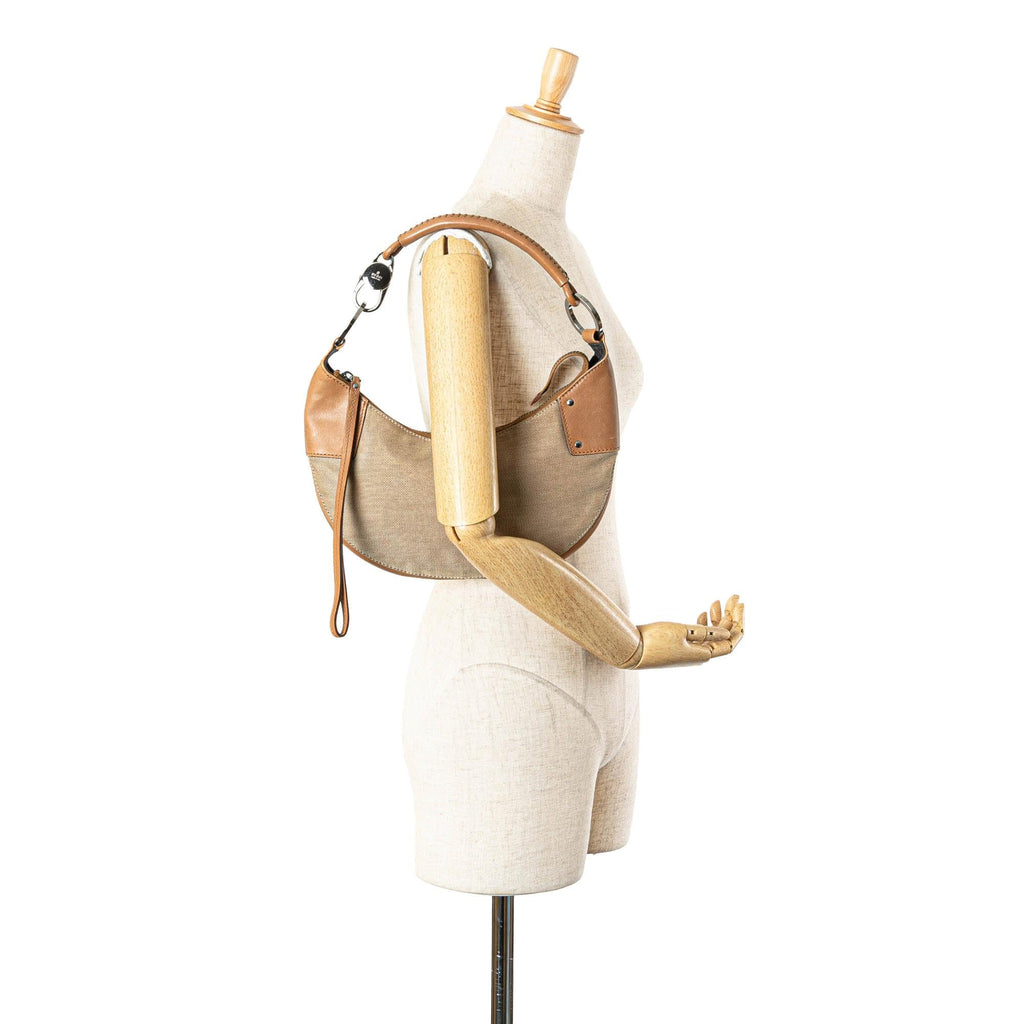 Gucci Canvas Half Moon Hobo