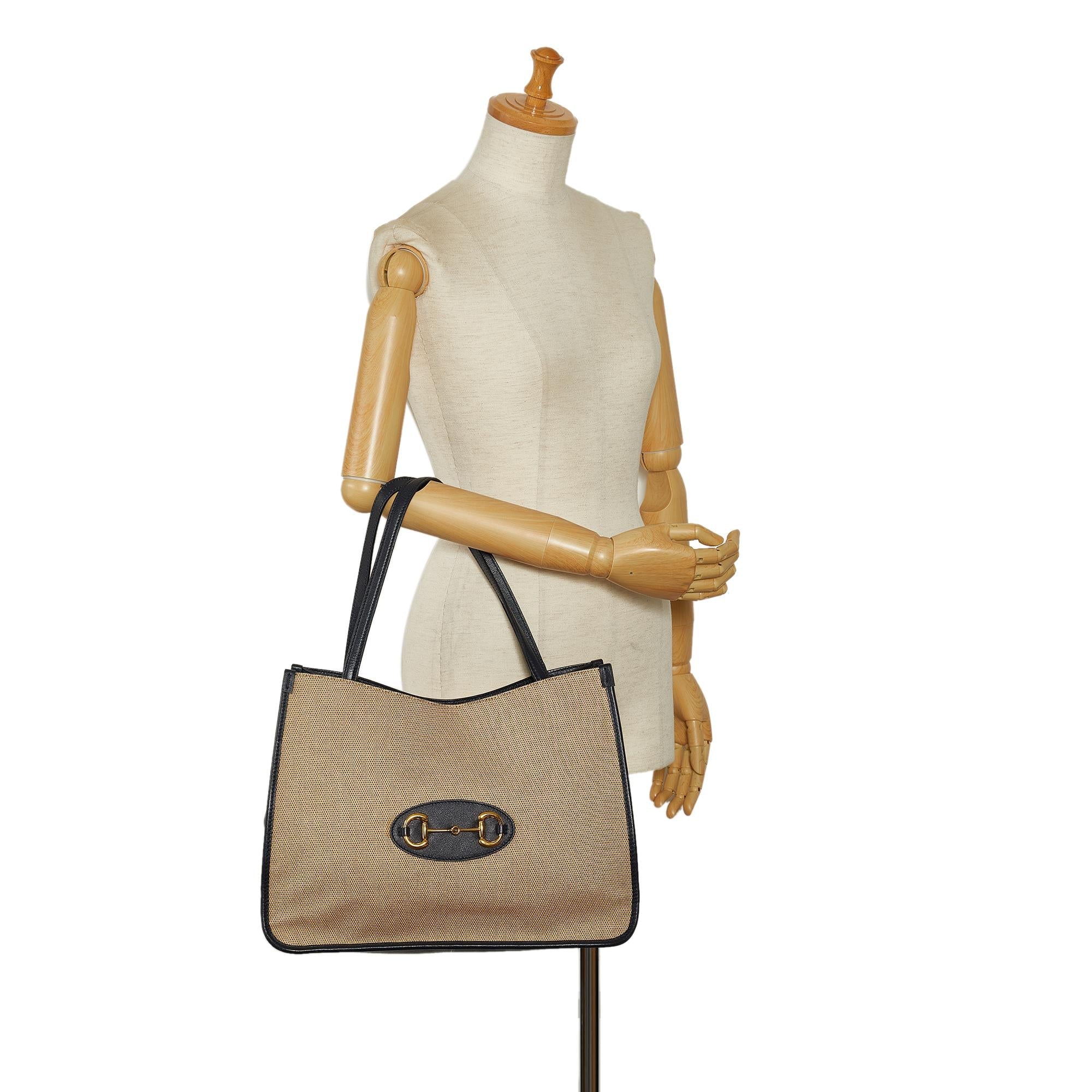 Gucci Canvas Horsebit 1955 Tote (SHG-hEG9ve)