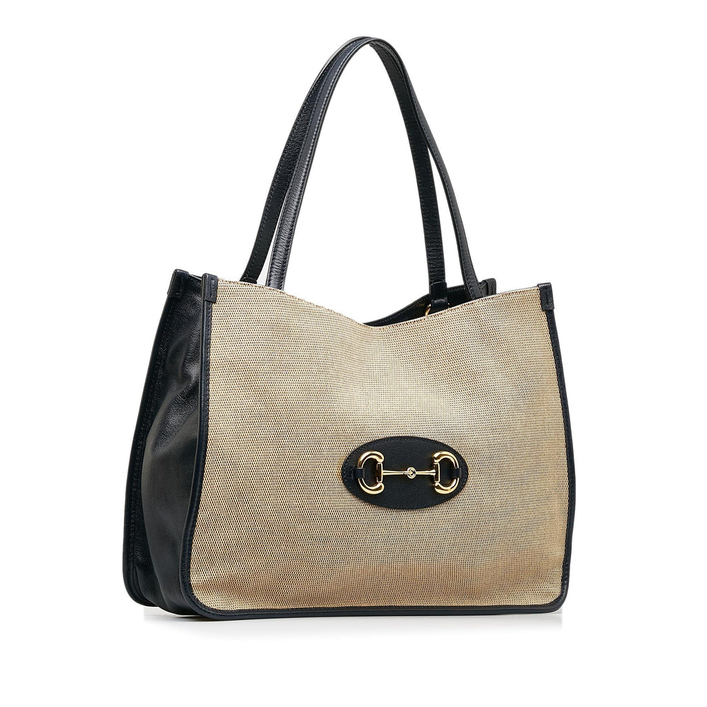 Gucci Canvas Horsebit 1955 Tote (SHG-hEG9ve)