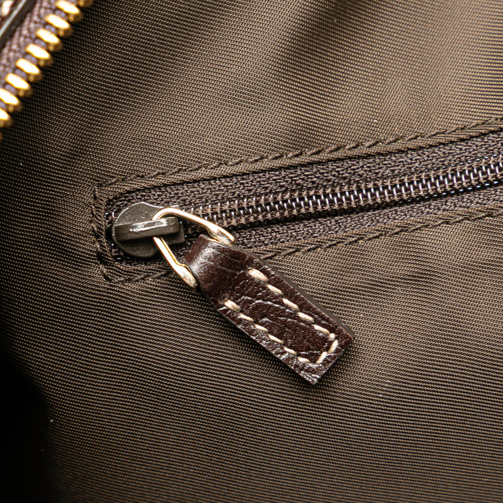 Gucci Canvas Horsebit Charmy Boston Bag