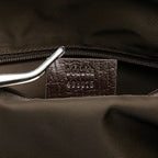 Gucci Canvas Horsebit Charmy Boston Bag