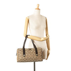 Gucci Canvas Horsebit Charmy Boston Bag