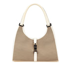 Gucci Canvas Jackie Bardot Shoulder Bag