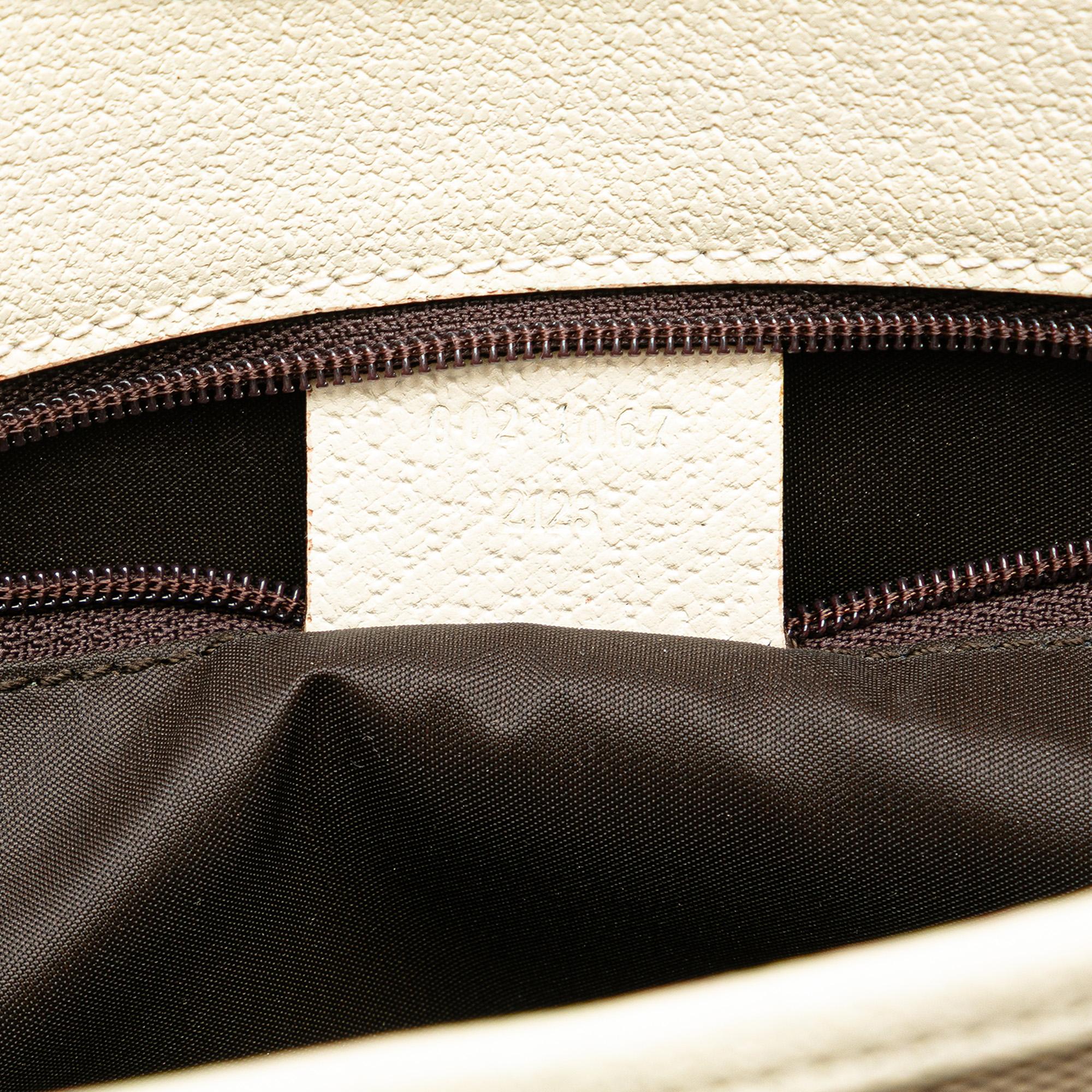 Gucci Canvas Jackie Bardot Shoulder Bag