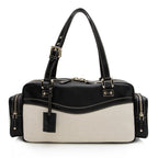Gucci Canvas Leather East West Multi-Pocket Satchel (SHF-22759)