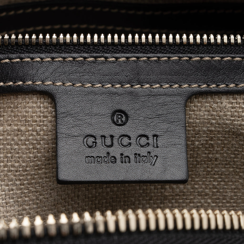 Gucci Canvas Leather East West Multi-Pocket Satchel (SHF-22759)