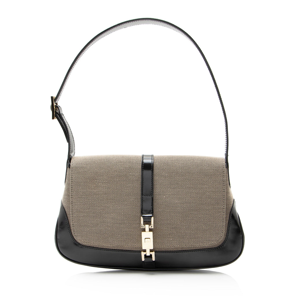 Gucci Canvas Leather Jackie Small Shoulder Bag