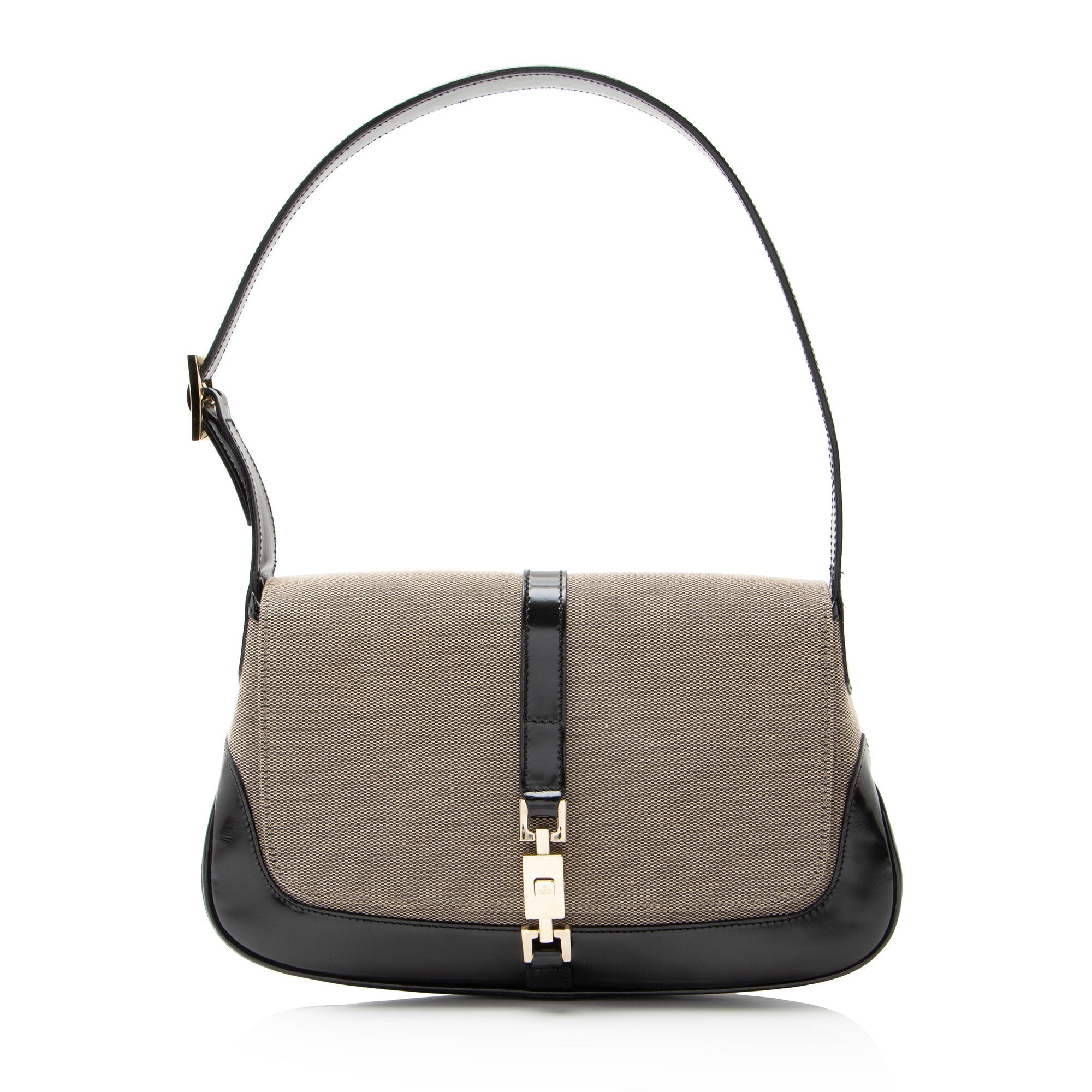Gucci Canvas Leather Jackie Small Shoulder Bag
