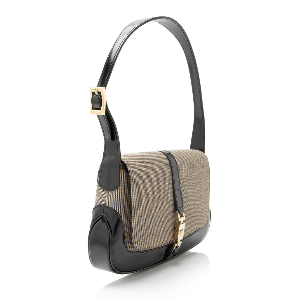 Gucci Canvas Leather Jackie Small Shoulder Bag