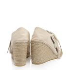 Gucci Canvas Logo Wedge Espadrilles - Size 9.5 / 39.5 (SHF-iPC3To)