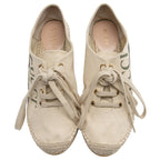 Gucci Canvas Logo Wedge Espadrilles - Size 9.5 / 39.5 (SHF-iPC3To)