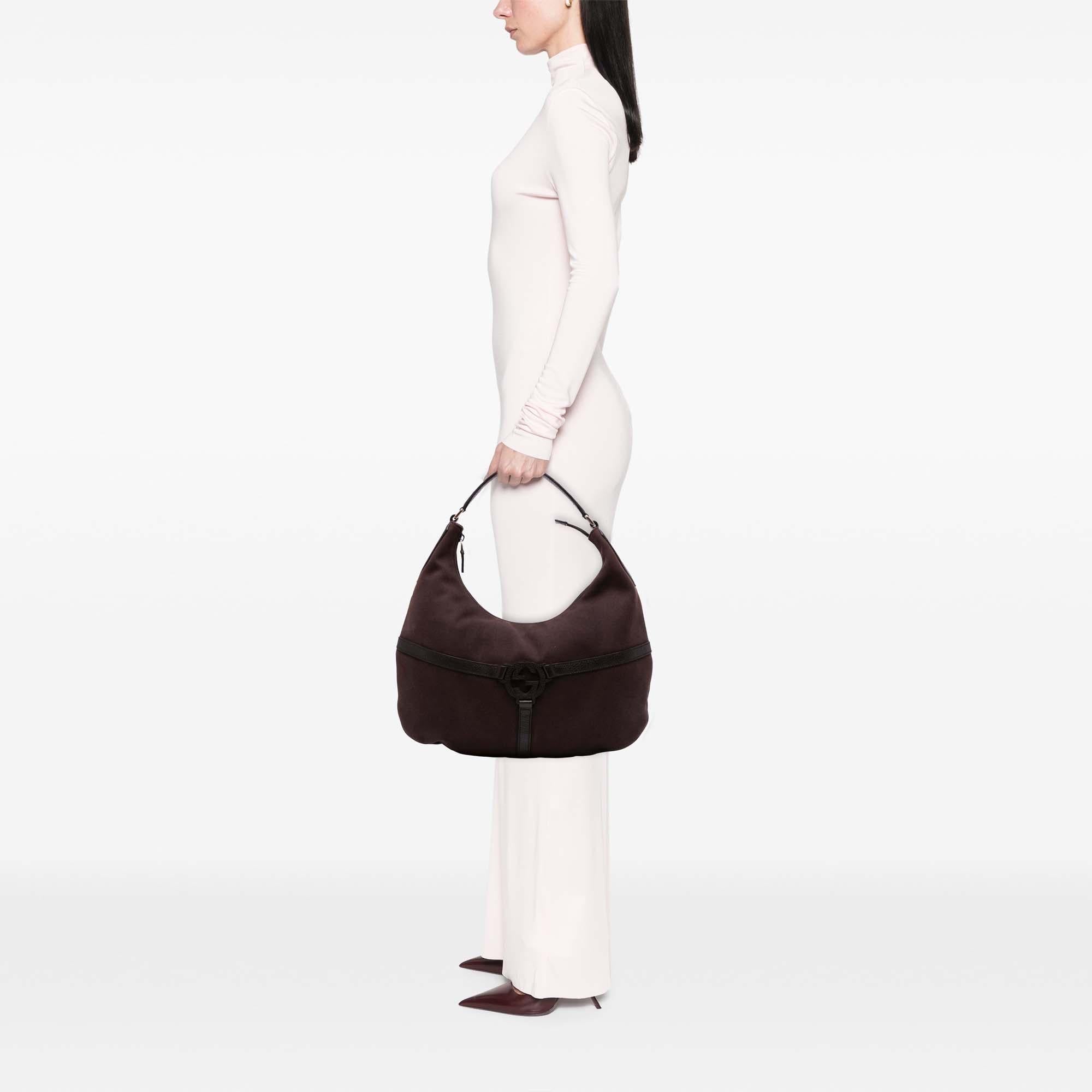 Gucci Canvas Reins Hobo Bag