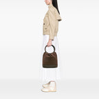 Gucci Canvas Ring Top Handle Bag