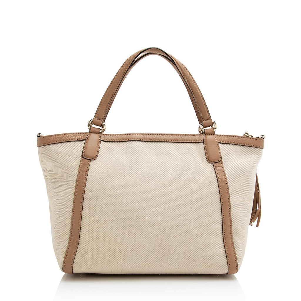 Gucci Canvas Soho Top Handle Tote (SHF-22392)