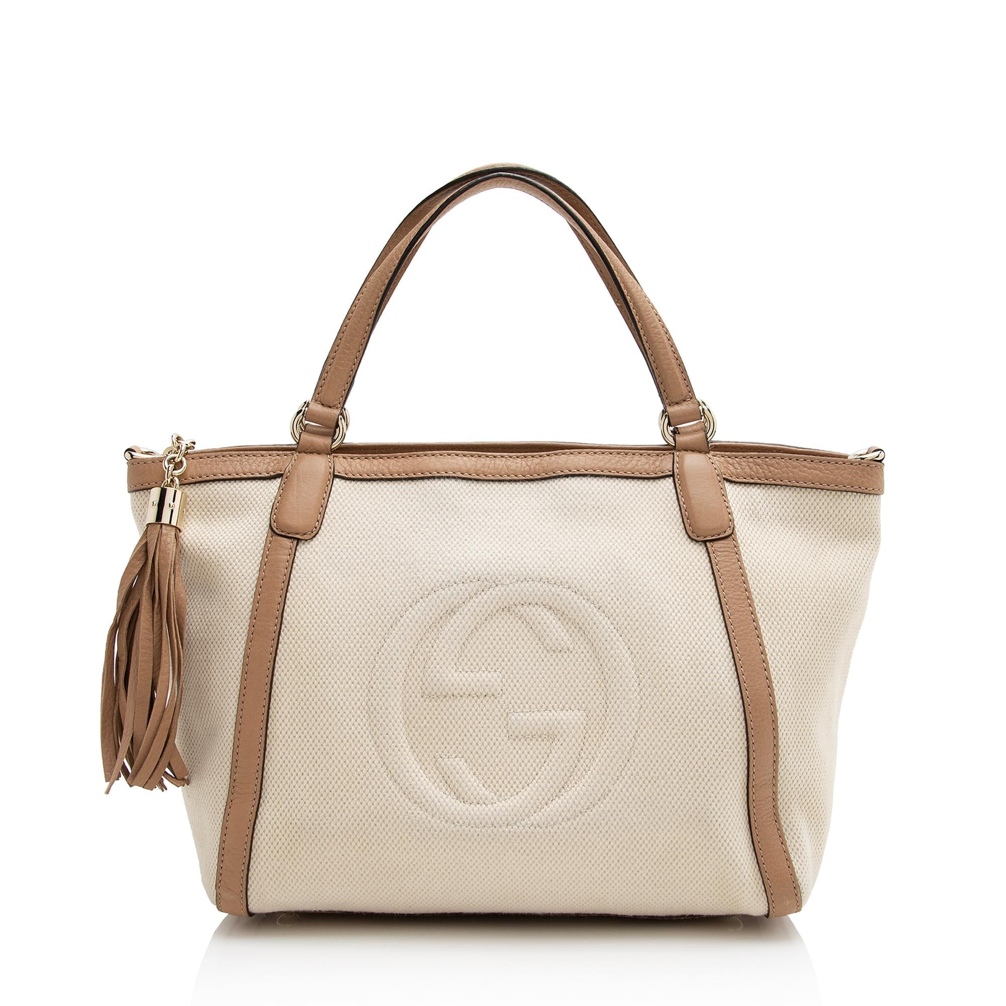 Gucci Canvas Soho Top Handle Tote (SHF-22392)