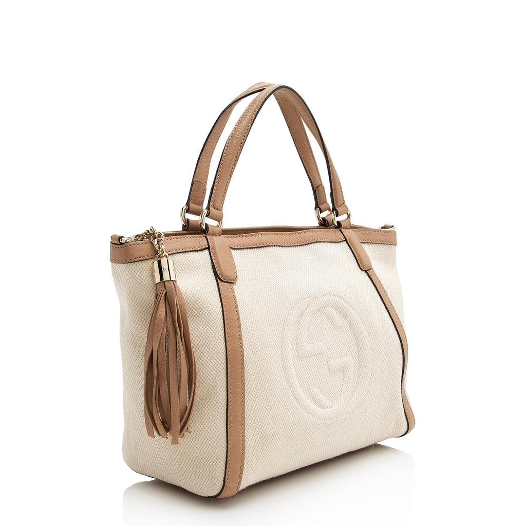 Gucci Canvas Soho Top Handle Tote (SHF-22392)