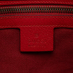 Gucci Canvas Sylvie Striped Logo Tote (SHF-S666dF)