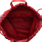 Gucci Canvas Sylvie Stripe Logo Drawstring Backpack