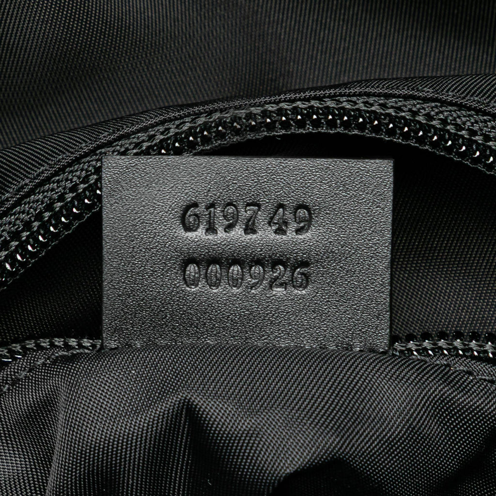 Gucci Canvas Techno Web Fold Over Backpack