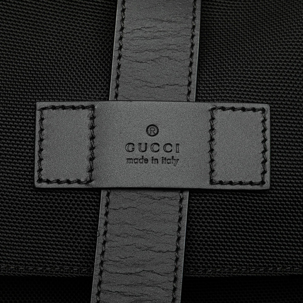 Gucci Canvas Techno Web Fold Over Backpack